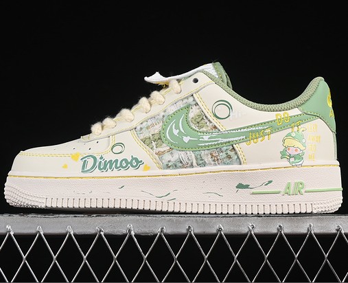 Air Force 1 07 Low DIMOO Beige Green FJ7740-110