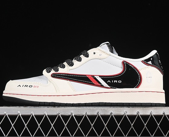 Travis Scott X Fragment Design X Air Jordan 1 Low Og Sp White Grey Black Red FC1688-238