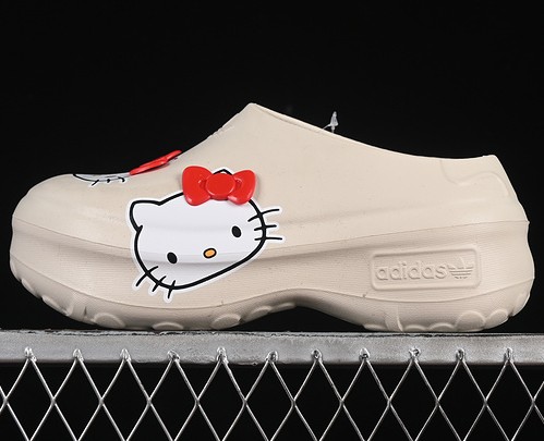 Women's Hello Kitty Adifom Stan Smith Platform Mule Off White/Red/Cloud White IE9127