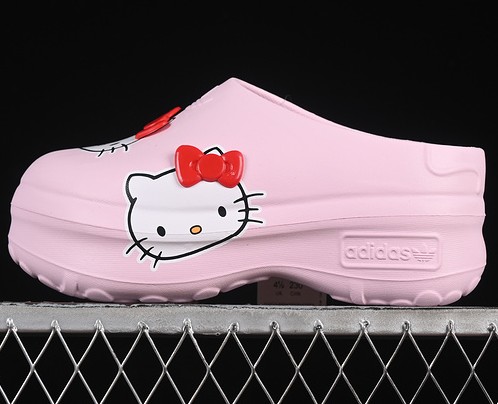 Women's Hello Kitty Adifom Stan Smith Platform Mule Clear Pink/Clear Pink/Red IG4446