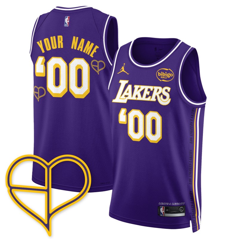 Los Angeles Lakers x BLACKPINK Custom Purple Statement Edition 2025 Limited Stitched Jersey