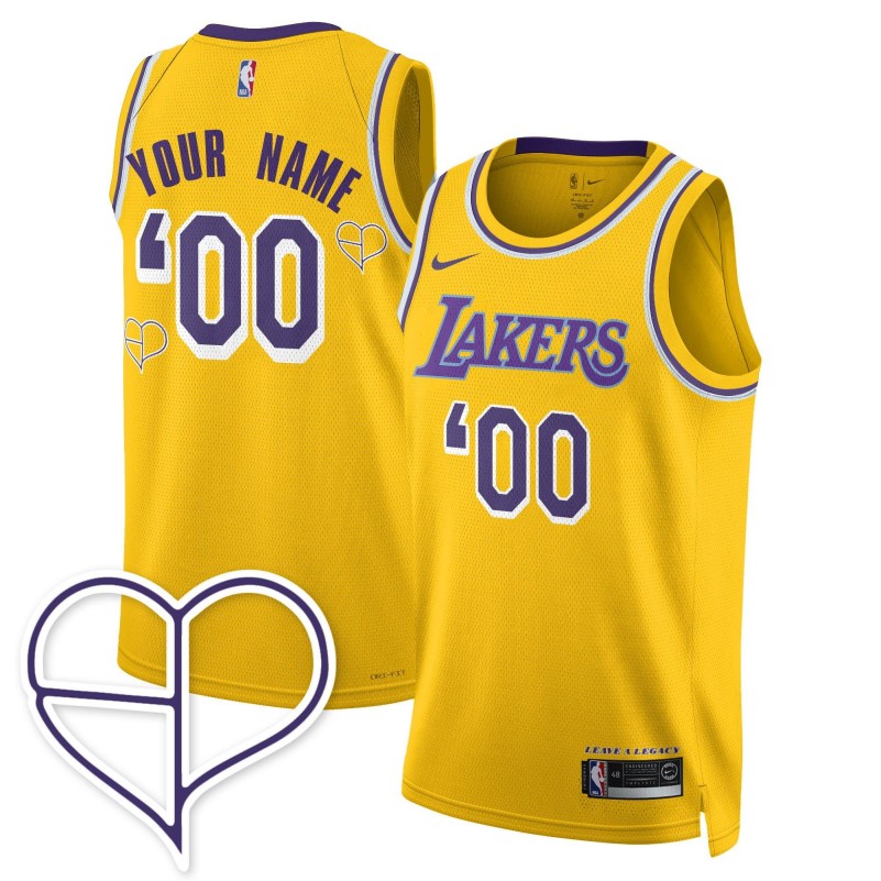 Los Angeles Lakers x BLACKPINK Custom Gold Icon Edition 2025 Limited Stitched Jersey