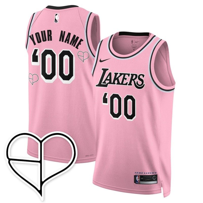 Los Angeles Lakers x BLACKPINK Custom Pink 2025 Limited Stitched Jersey