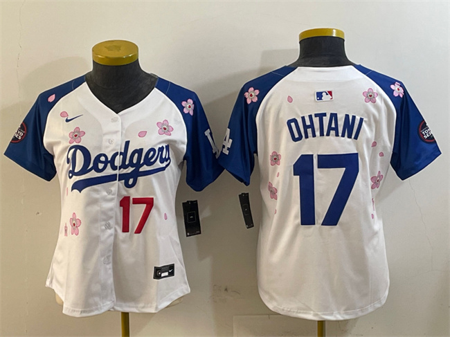 Women's Los Angeles Dodgers ACTIVE PLAYER Custom White Royal 2025 Tokyo Series Limited Stitched Baseball Jersey