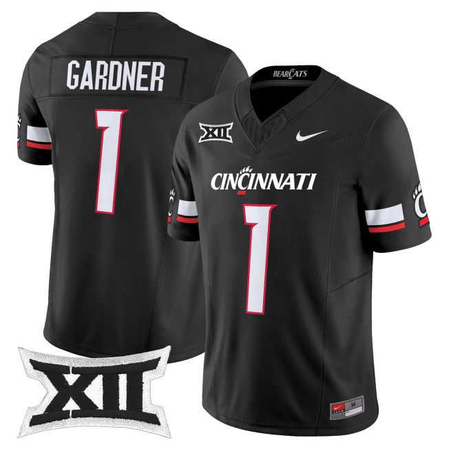 Men's Cincinnati Bearcats #1 Sauce Gardner Black 2025 F.U.S.E. Vapor Limited Stitched Football Jersey