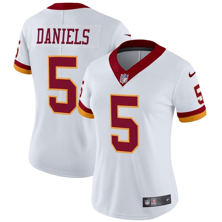 Nike Women's Washington Redskins #5 Jayden Daniels White Vapor Limited Stitched Throwback Jersey