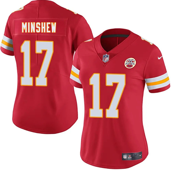 Women's Kansas City Chiefs #17 Gardner Minshew Red 2025 Vapor Untouchable Limited Stitched Jersey
