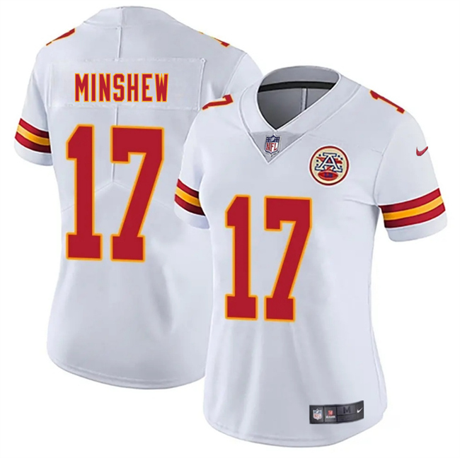 Women's Kansas City Chiefs #17 Gardner Minshew White 2025 Vapor Untouchable Limited Stitched Jersey