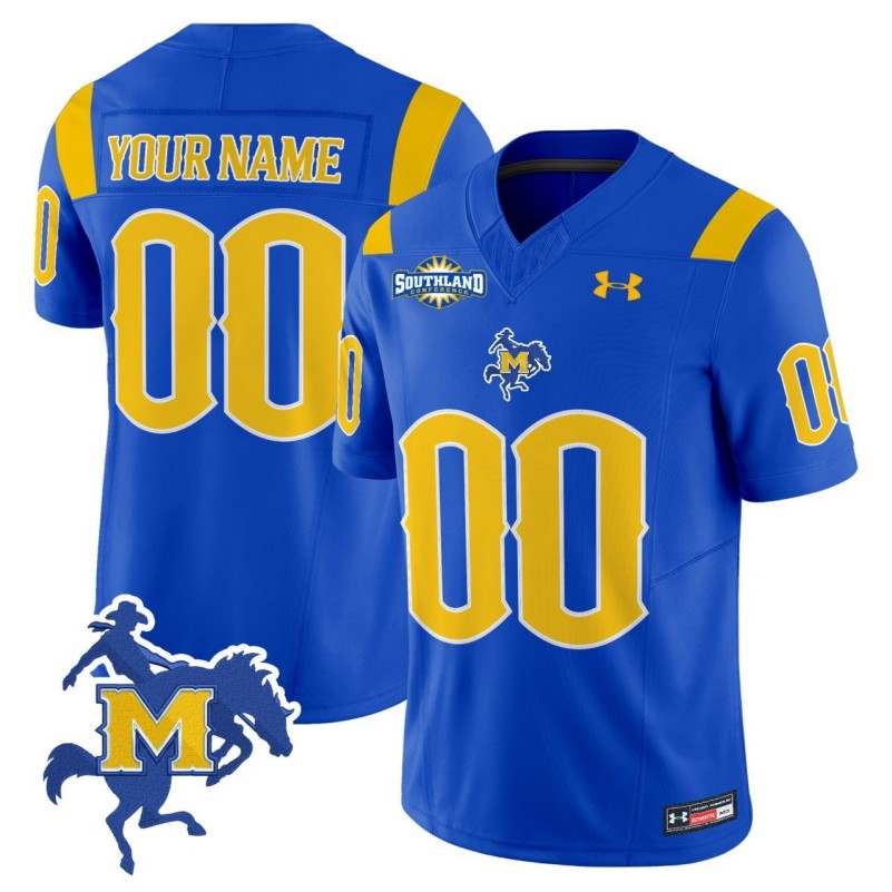 McNeese State Cowboys Custom Blue Stitched College Football Jersey