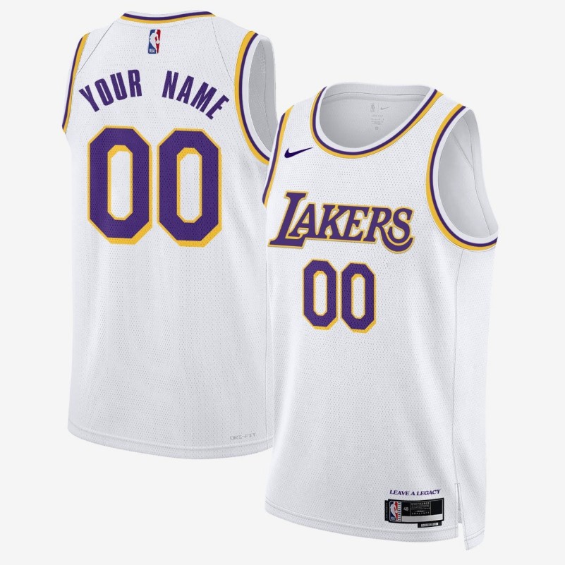 Los Angeles Lakers 2025 Nike Limited Custom White Stitched Basketball Jersey Association Edition