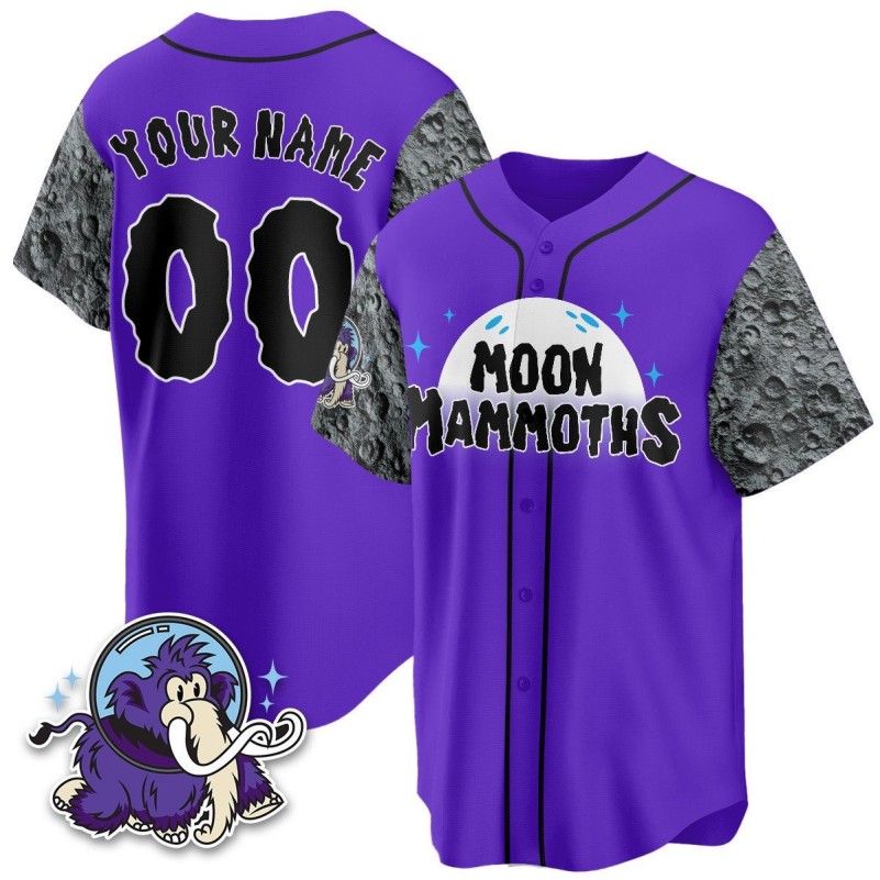 Erie SeaWolves 2025 Moon Mammoths Active Player Custom Stitched Baseball Jersey Purple