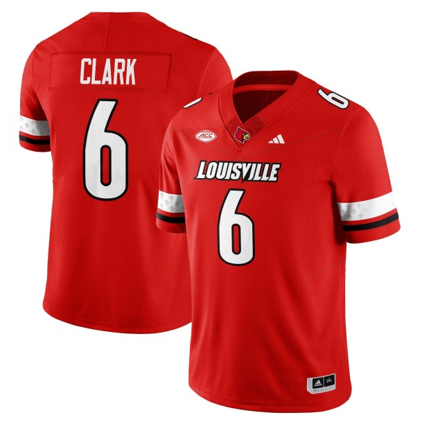 Men's Louisville Cardinals #6 Stanquan Clark Red 2025 Vapor Stitched Football Jersey