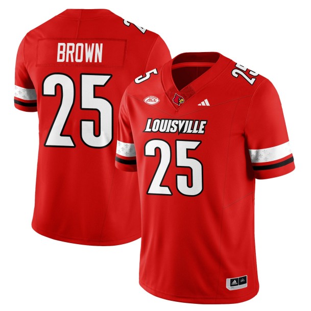 Men's Louisville Cardinals #25 Isaac Brown Red 2025 Vapor Stitched Football Jersey