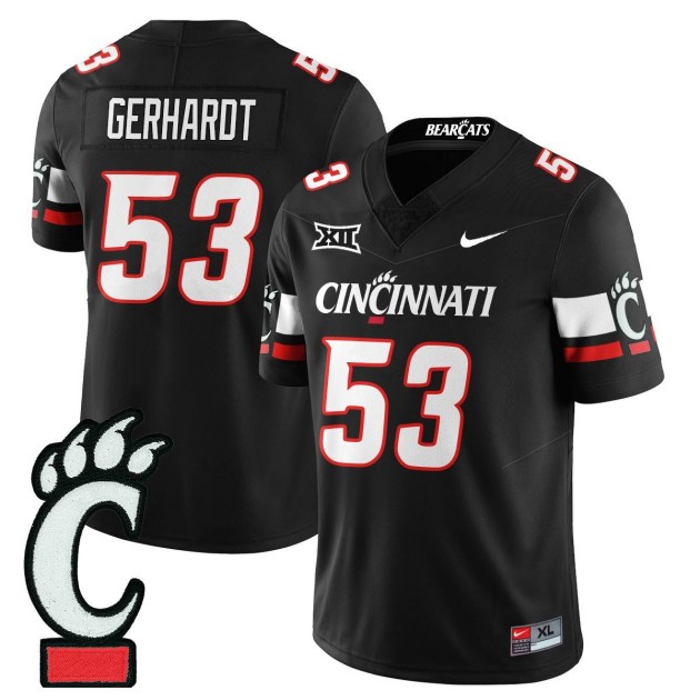 Men's Cincinnati Bearcats #53 Gavin Gerhardt Black 2025 F.U.S.E. Limited Uniform Stitched Football Jersey