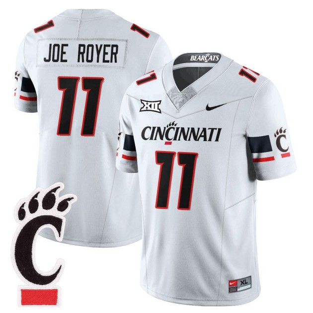 Men's Cincinnati Bearcats #11 Joe?Royer White 2025 F.U.S.E. Limited Uniform Stitched Football Jersey
