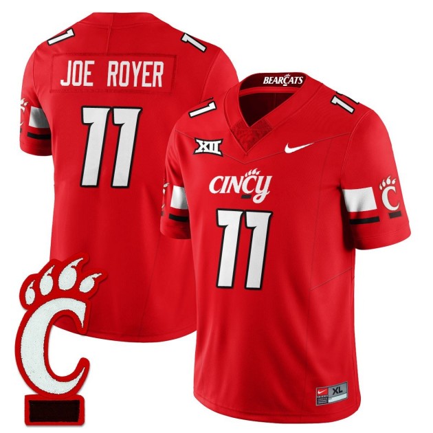 Men's Cincinnati Bearcats #11 Joe?Royer Red 2025 F.U.S.E. Limited Uniform Stitched Football Jersey