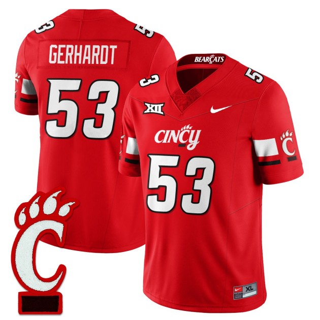 Men's Cincinnati Bearcats #53 Gavin Gerhardt Red 2025 F.U.S.E. Limited Uniform Stitched Football Jersey