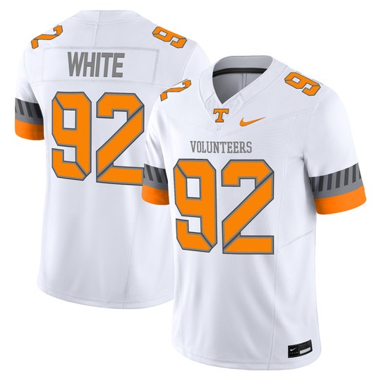 Men's Tennessee Volunteers #92 Reggie White 2025 'Smokey Grey Series' Vapor Limited Stitched Football Jersey White