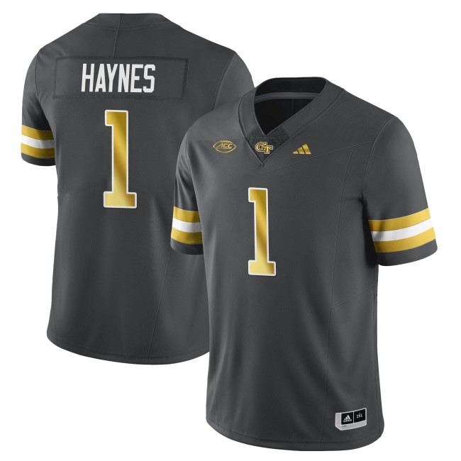 Men's Georgia Tech Yellow Jackets #1 Jamal Haynes Dark Gray 2025 Limited Stitched Football Jersey