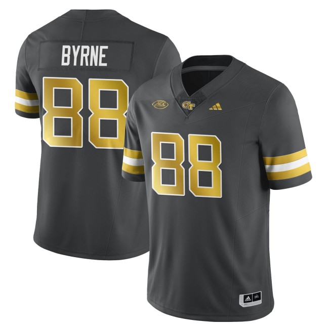 Men's Georgia Tech Yellow Jackets #88 J.T. Byrne Dark Gray 2025 Limited Stitched Football Jersey