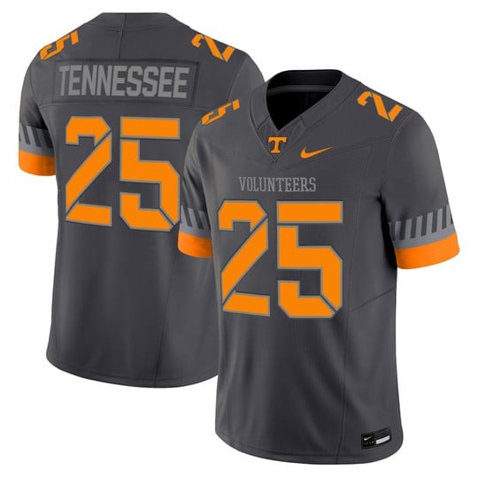 Men's Tennessee Volunteers #25 2025 'Smokey Grey Series' Vapor Limited Stitched Football Jersey