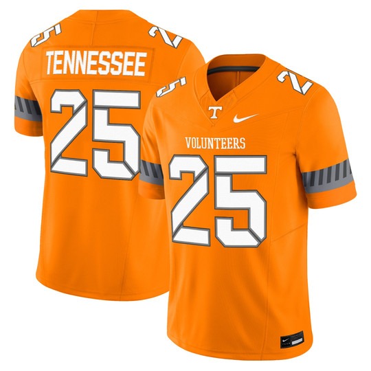Men's Tennessee Volunteers #25 Orange 2025 'Smokey Grey Series' Vapor Limited Stitched Football Jersey