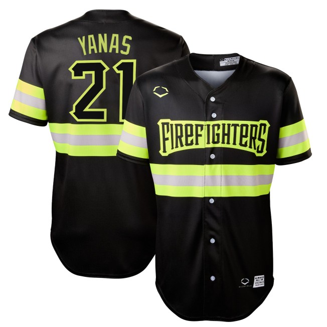 Firefighters EvoShield 2024 Custom Black Reflective Banana Ball Limited Stitched Jersey
