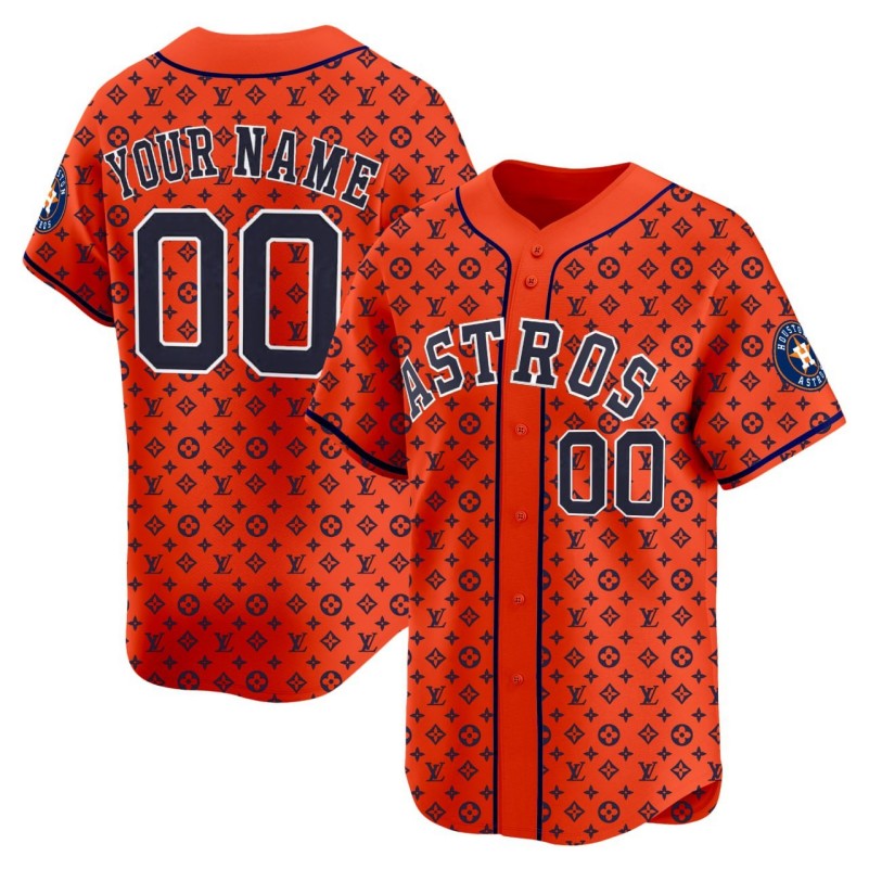 Houston Astros Custom Orange 2025 LV Limited Stitched Baseball Jersey