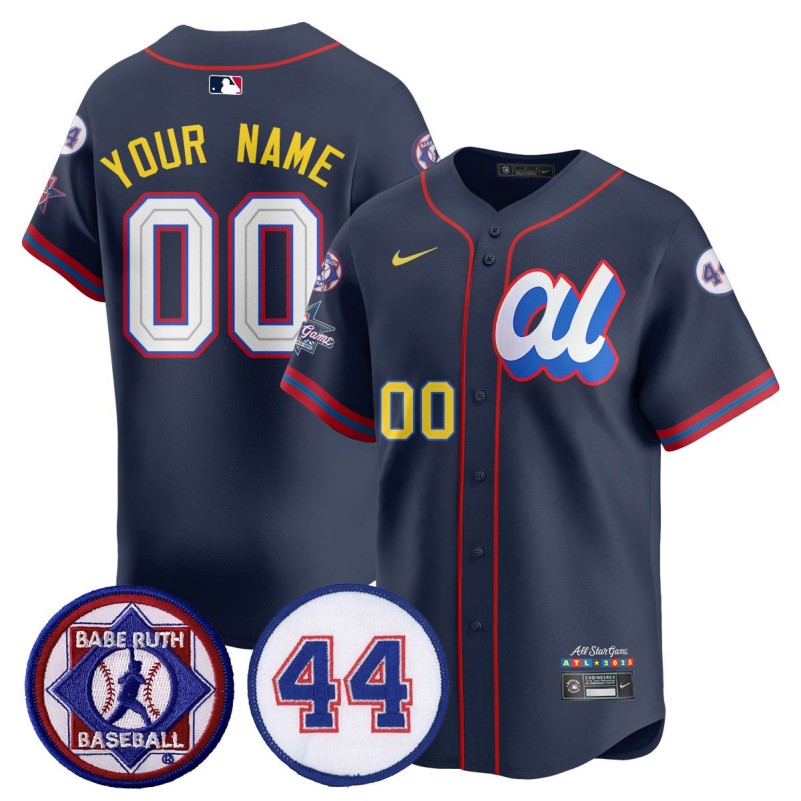 Custom American League 2025 MLB All-Star Limited Stitched Baseball Jersey V3 Navy
