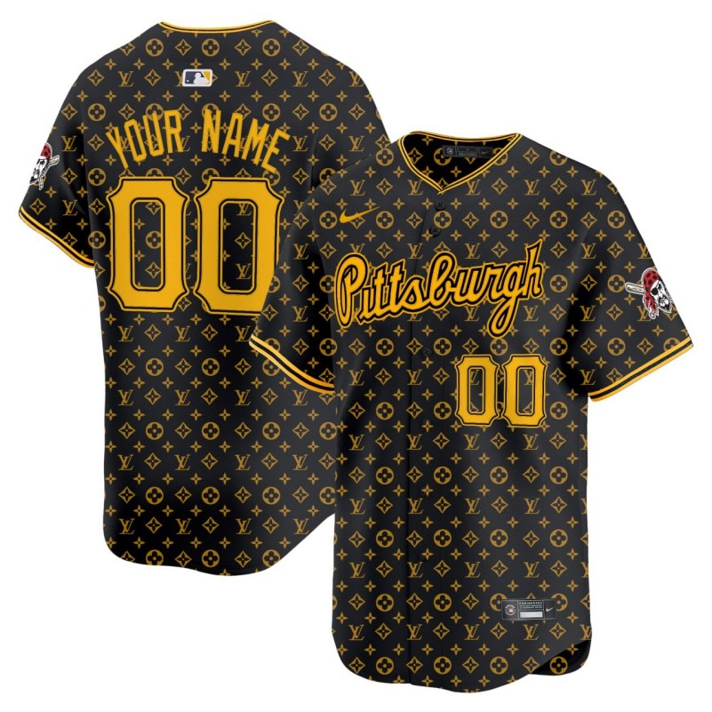 Pittsburgh Pirates Custom Black LV Limited Stitched Baseball Jersey