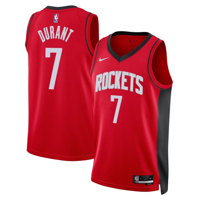 Men's Houston Rockets #7 Kevin Durant Red Icon Edition Stitched Basketball Jersey